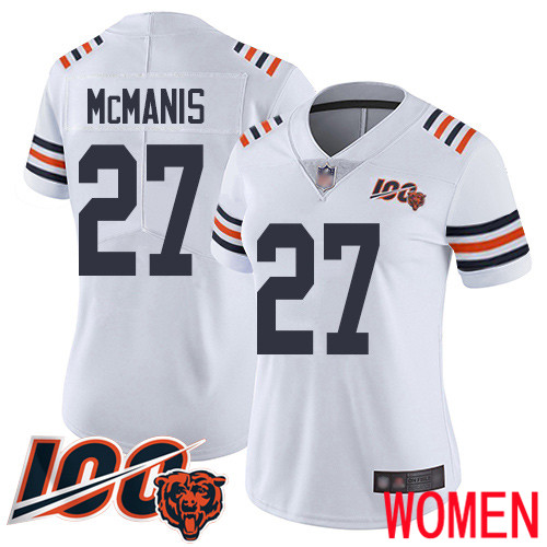 Chicago Bears Limited White Women Sherrick McManis Jersey NFL Football #27 100th Season->youth nfl jersey->Youth Jersey